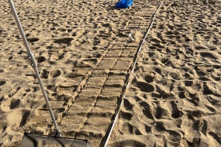 Beach litter sampling Morocco